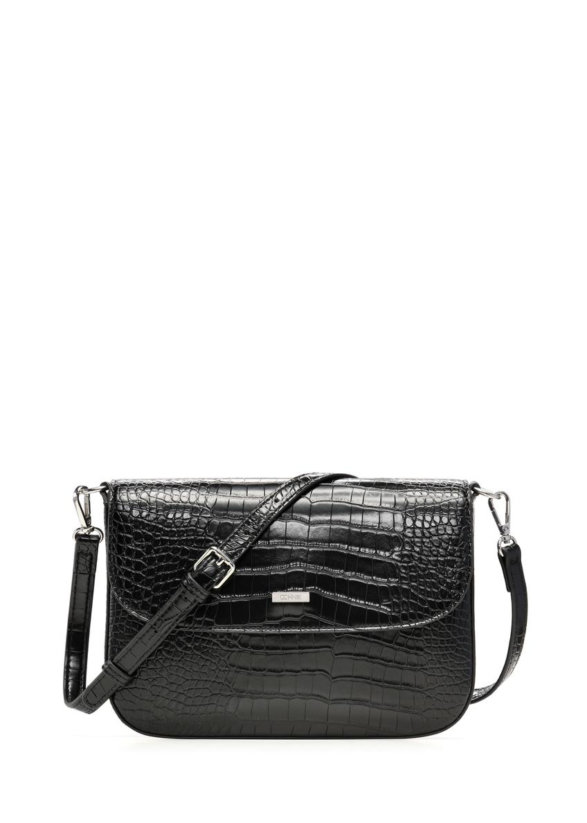 Black croco women's handbag TOREC-1262-9G(Z26)