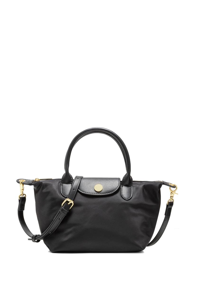 Small black women's handbag TOREN-0318-99(Z25) - front product view on white background.