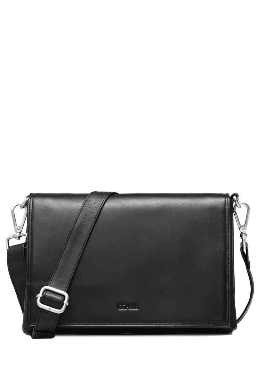 Black leather women's messenger bag TORES-1083-99(W25)