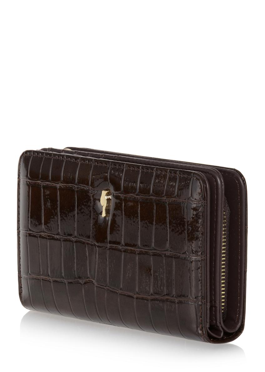 Brown croco women's wallet POREC-0353-90(Z24)