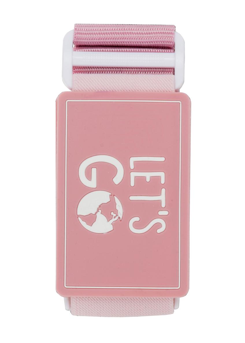 Luggage belt in pink color AW-011-0002-5D(W26), product view from the front on a white background.