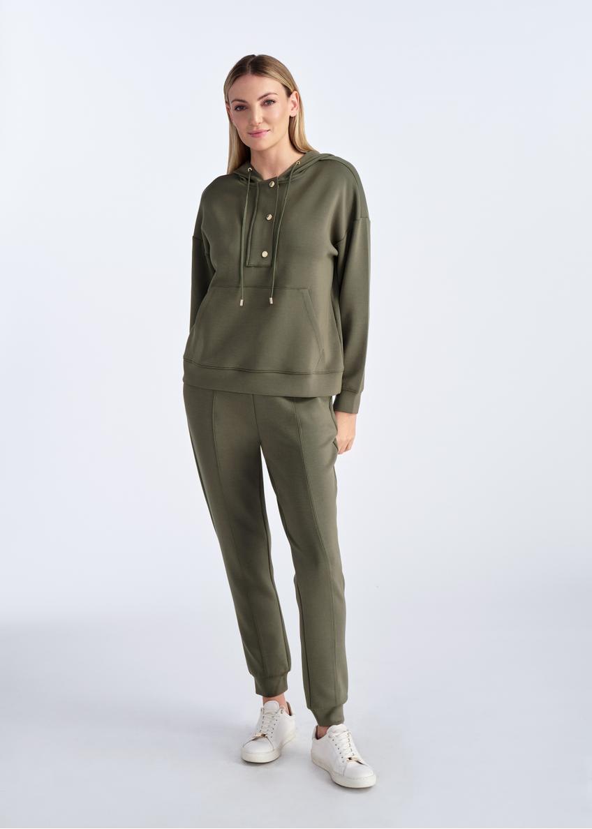 Women's khaki hoodie BLZDT-0111-55(W25)-01