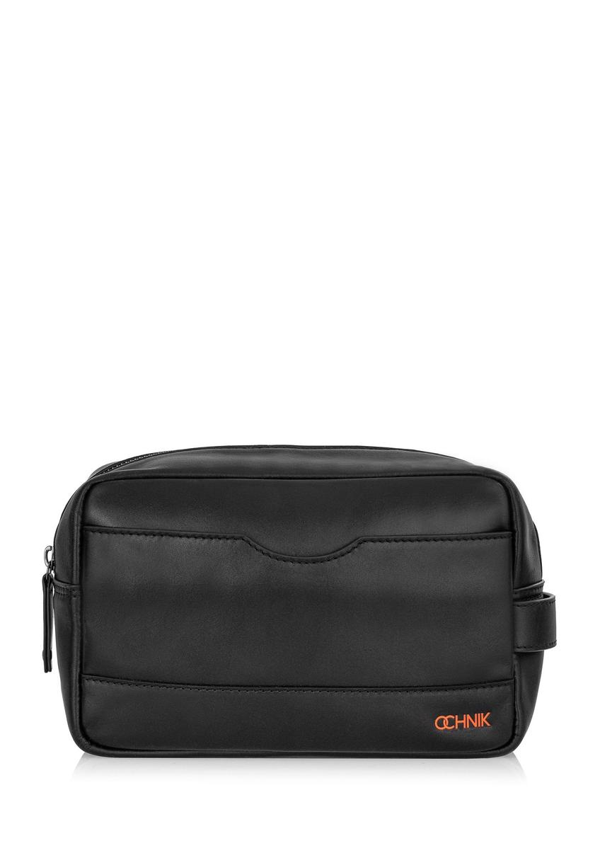 Black leather men's cosmetic bag TORMS-0443-99(Z24)