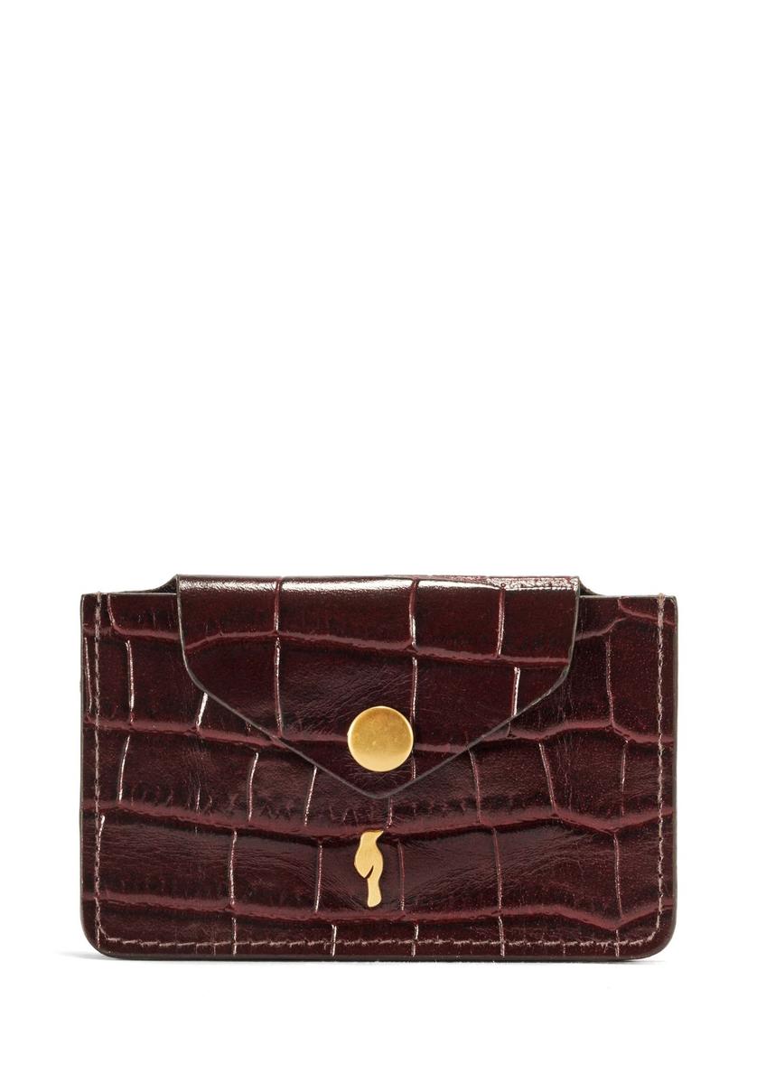 Small burgundy leather women's wallet PORES-0890B-49(Z25)