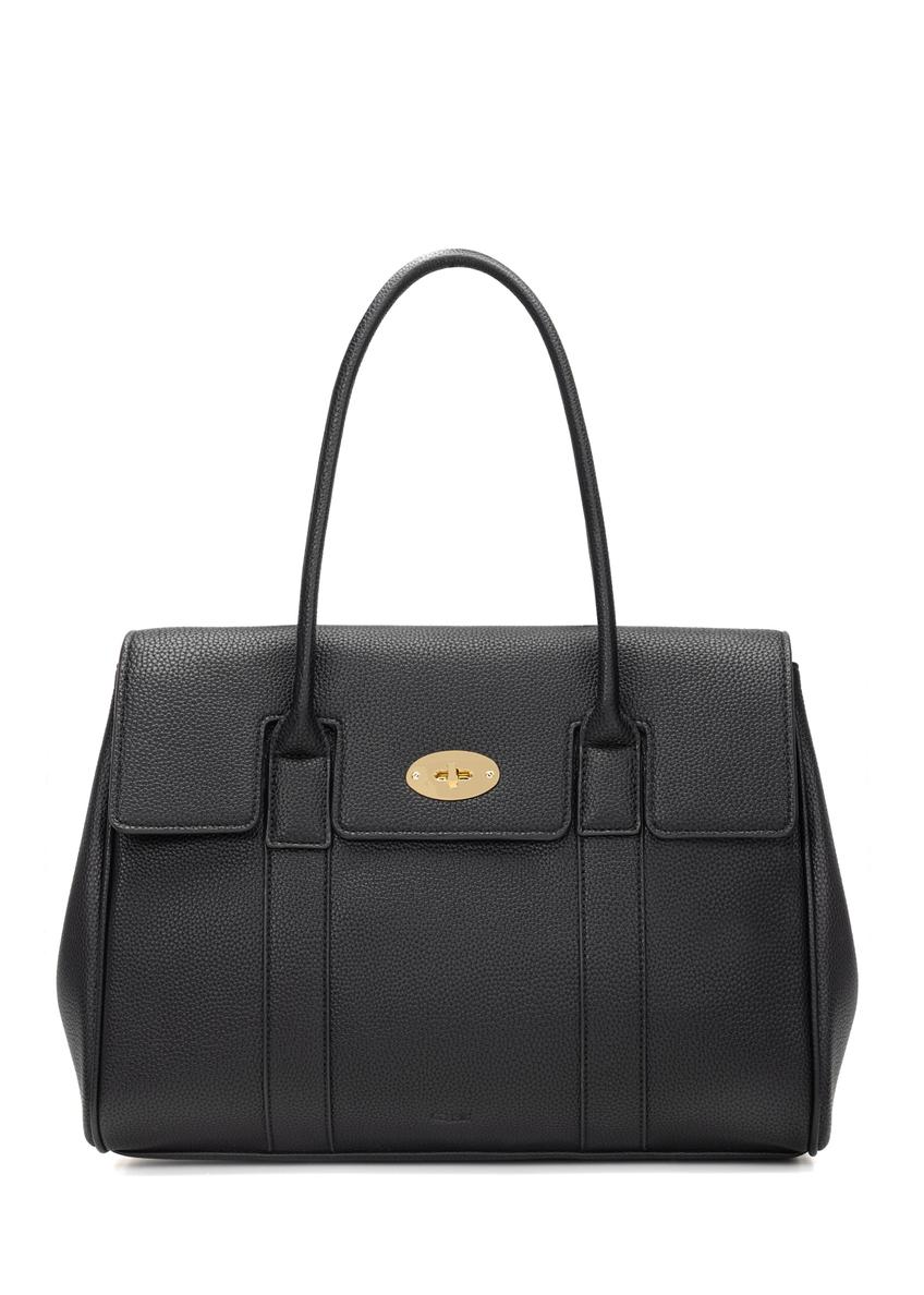 Black large women's handbag TOREC-1139-9I(W26), front product view on white background.