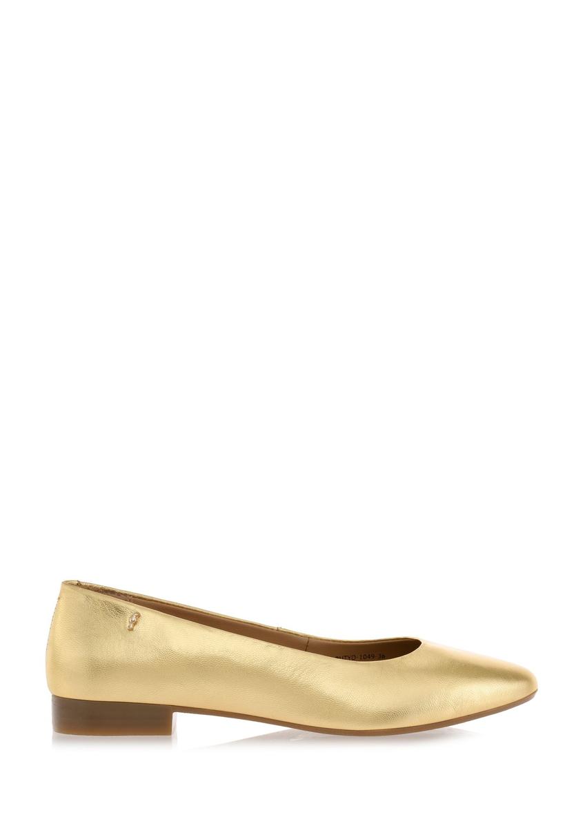 Gold leather ballerinas BUTYD-1049-28(W24)-06