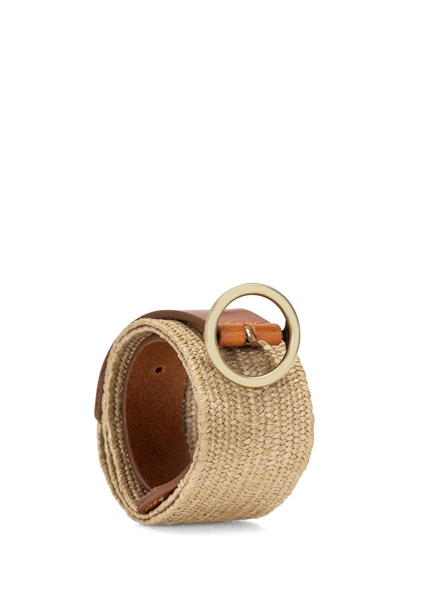 Wide women's belt made of natural leather PASDS-0327-1E(W26)