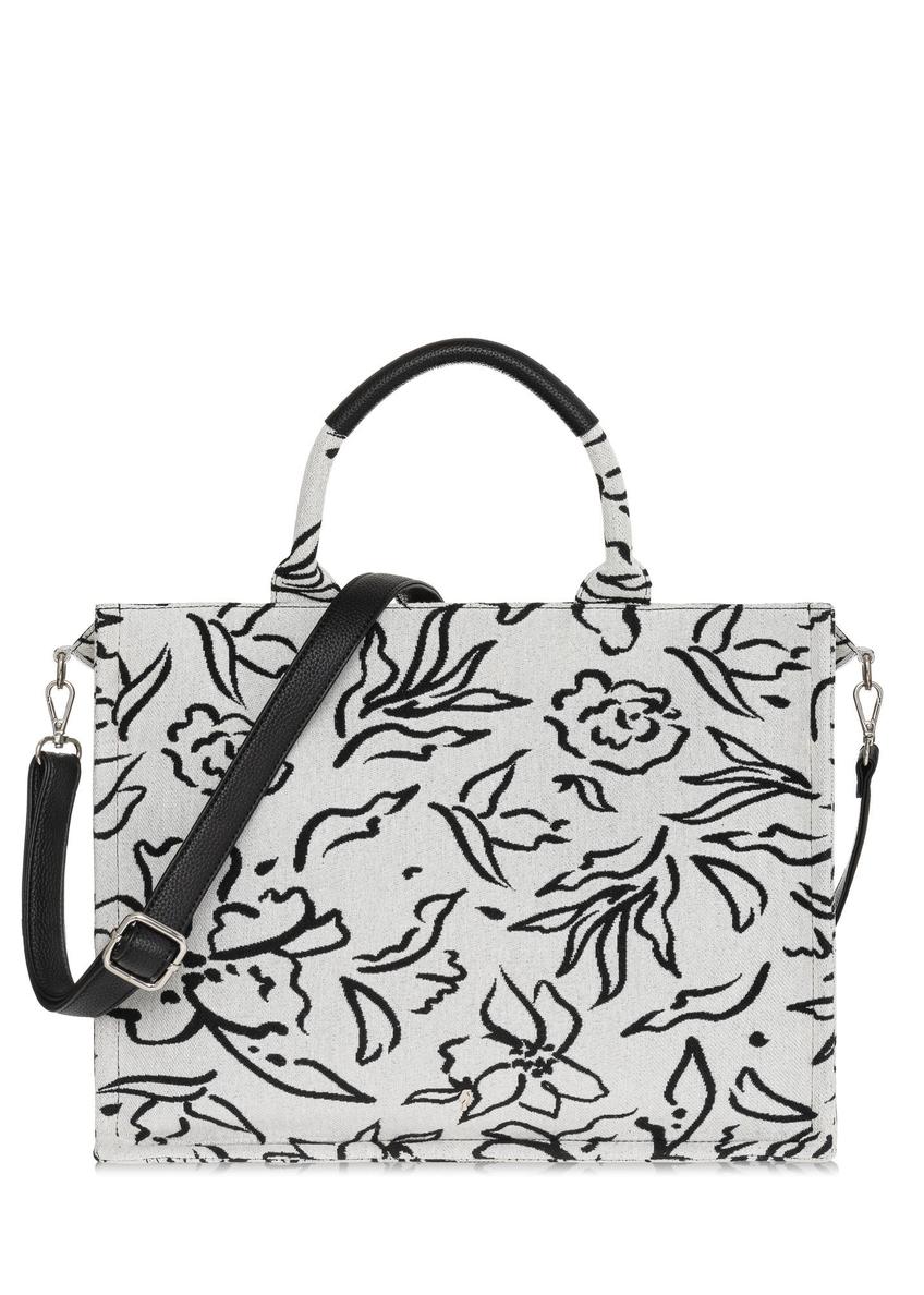 Women's shopper bag in flowers TOREC-0873A-98(W25)