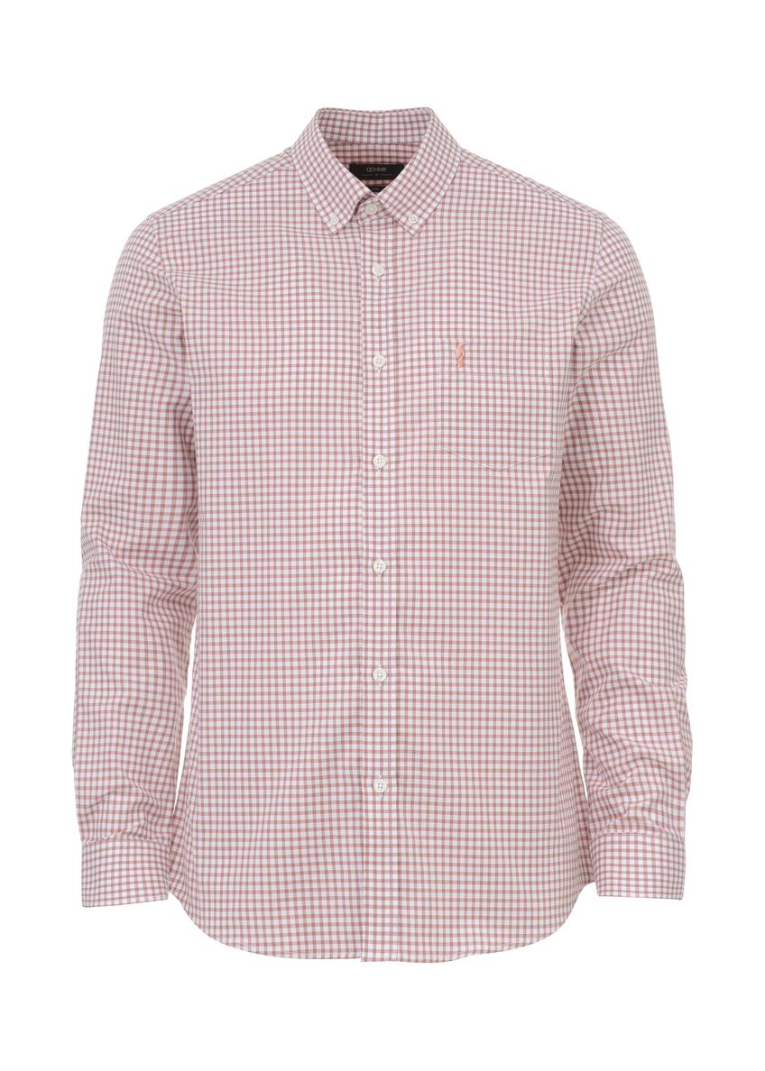 Men's fine check shirt KOSMT-0277-85(W23)-03