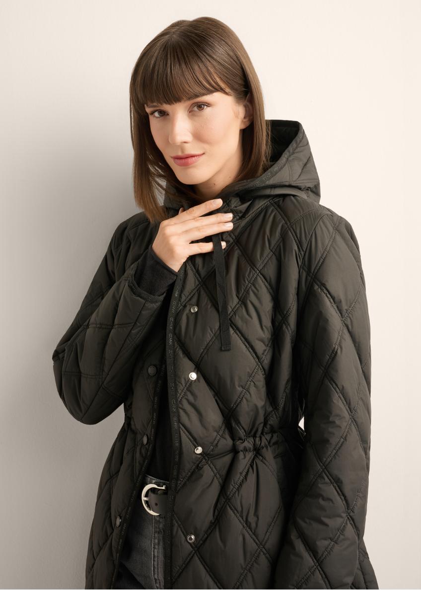 Black quilted women's jacket KURDT-0579-99(Z25)