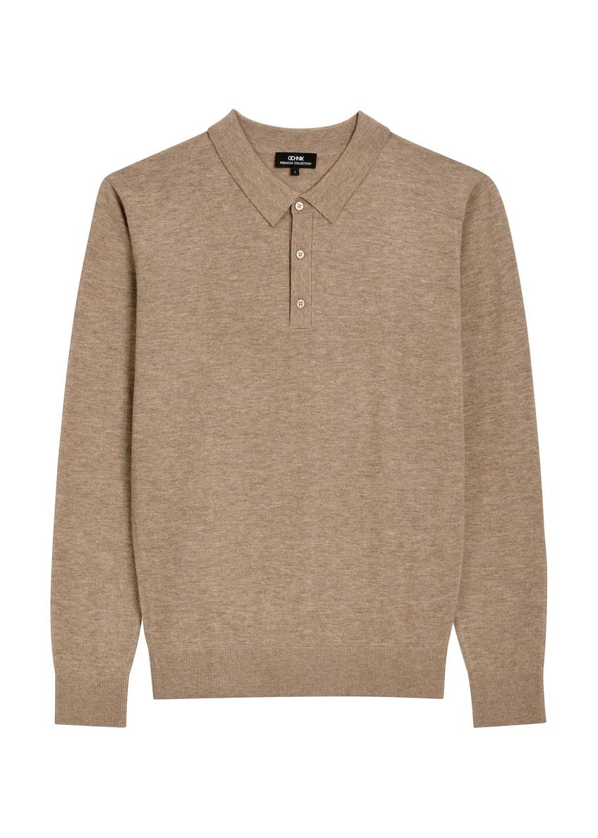 Camel wool men's sweater SWEMT-0197-1D(Z26)