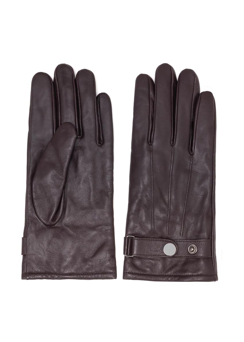 Men's adjustable leather gloves REKMS-0022A-1I(Z26)