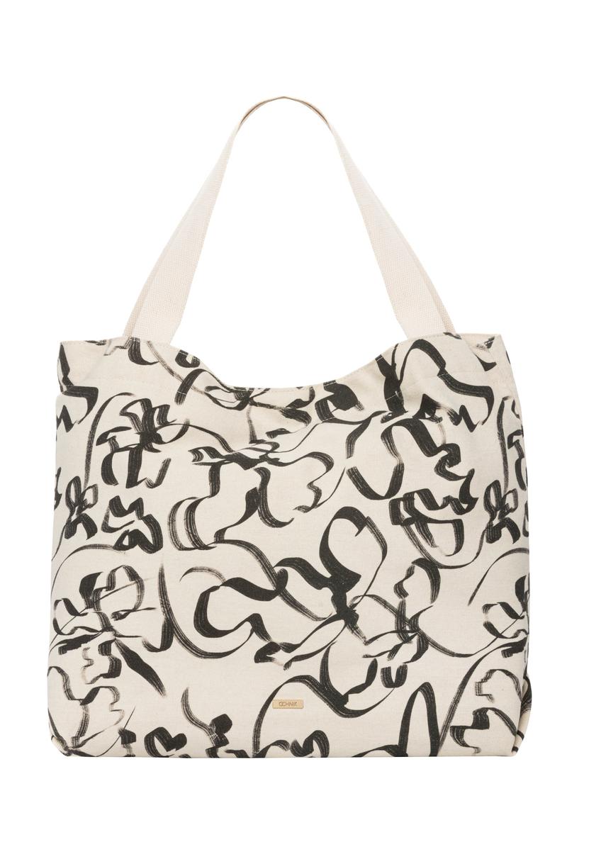 Women's cotton floral bag TOREN-0289-1P(W26), front product view on white background.