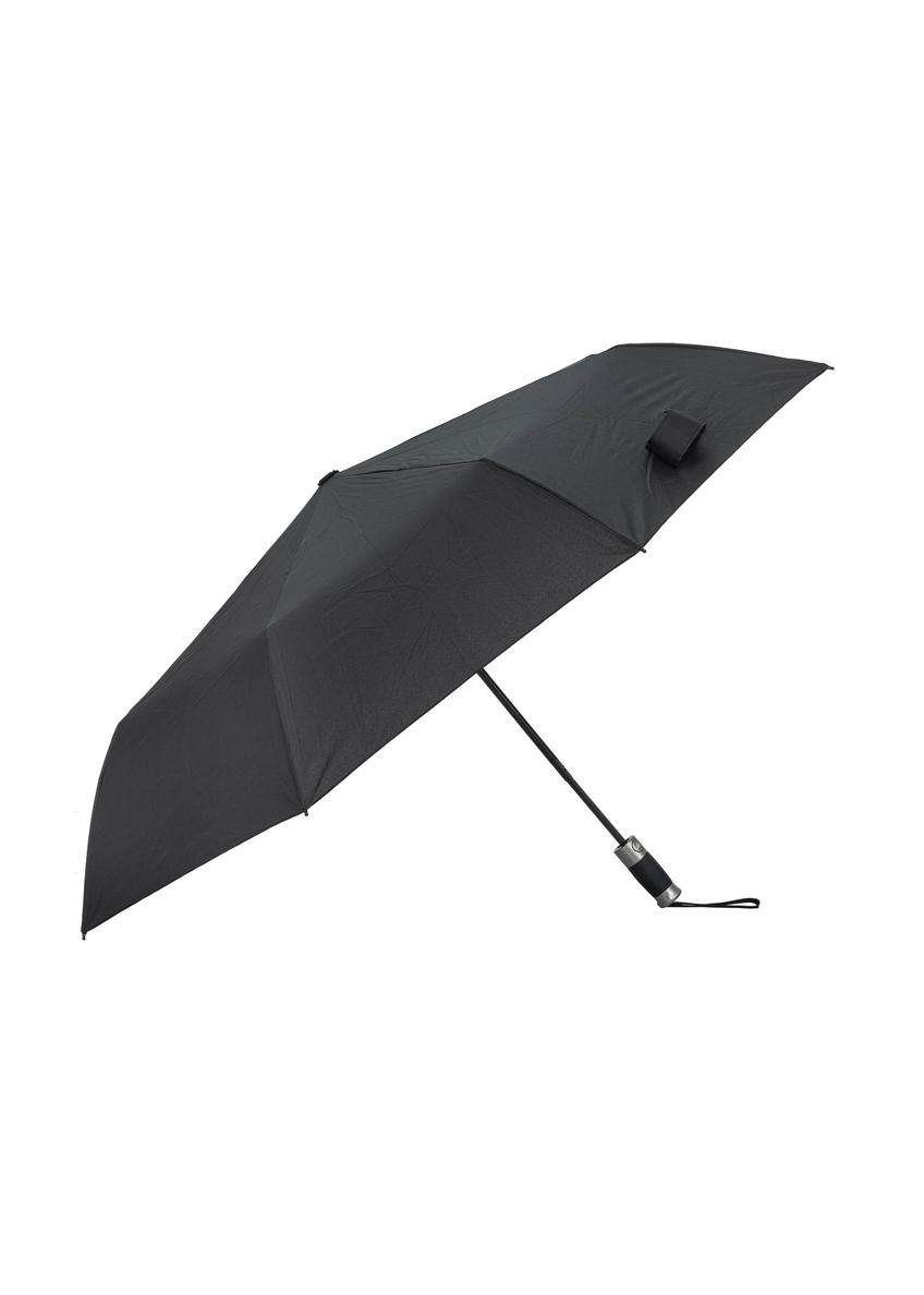 Men's folding umbrella in black PARSM-0031-99(W24)-01