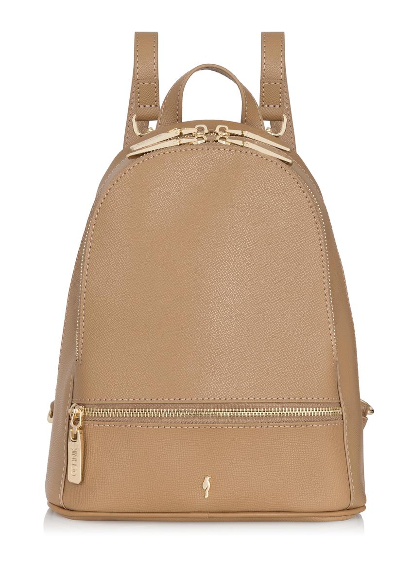 Beige leather women's backpack TORES-0420B-81(Z23)-01