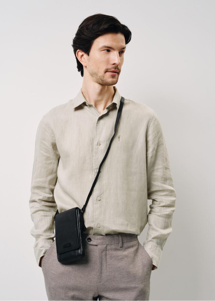 Black leather men's bag TORMS-0420A-99(Z25)