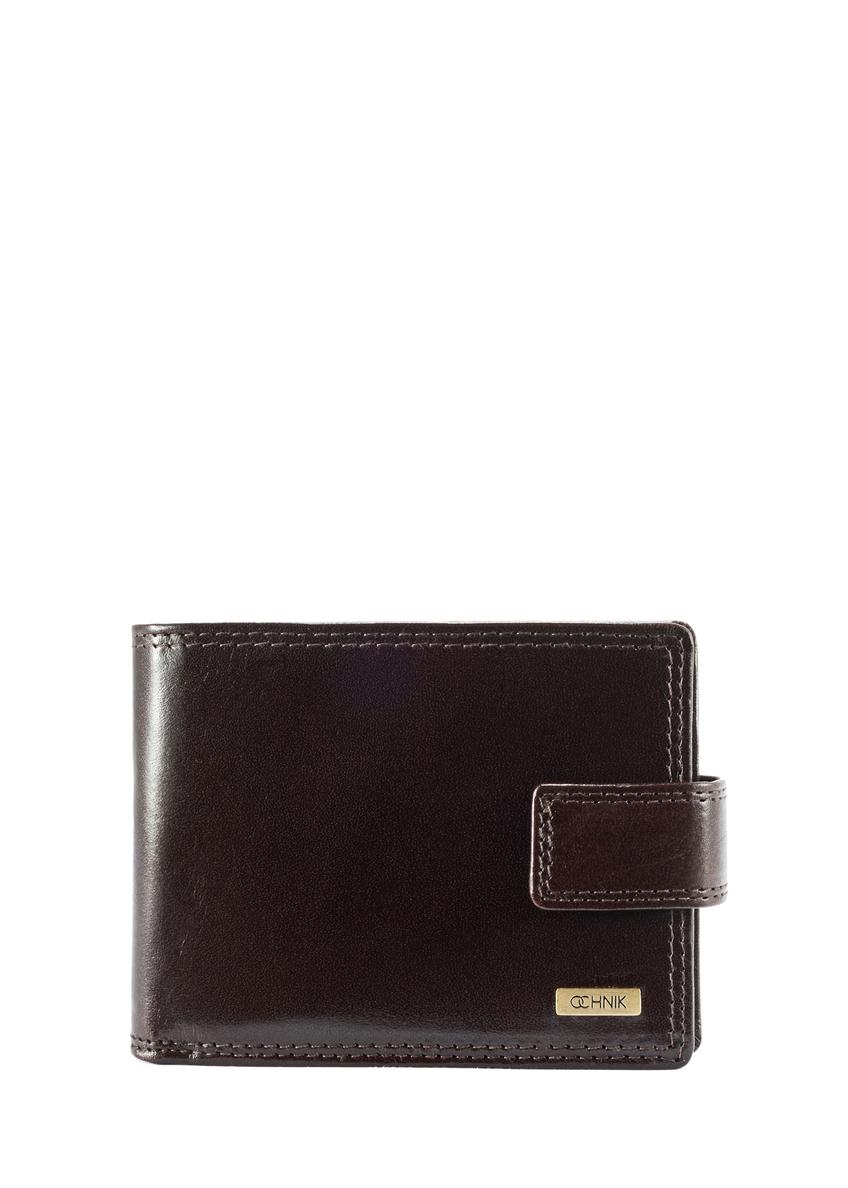 Men's leather wallet in burgundy color PL-134-49(KS)