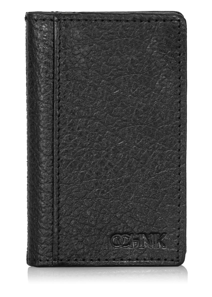 PORMS-0537A-99(Z25) grained leather card case, front product view on white background.