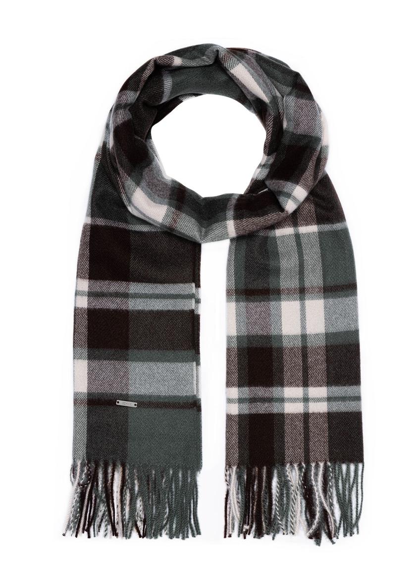 Men's winter scarf in check SZAMT-0080-51(Z24)