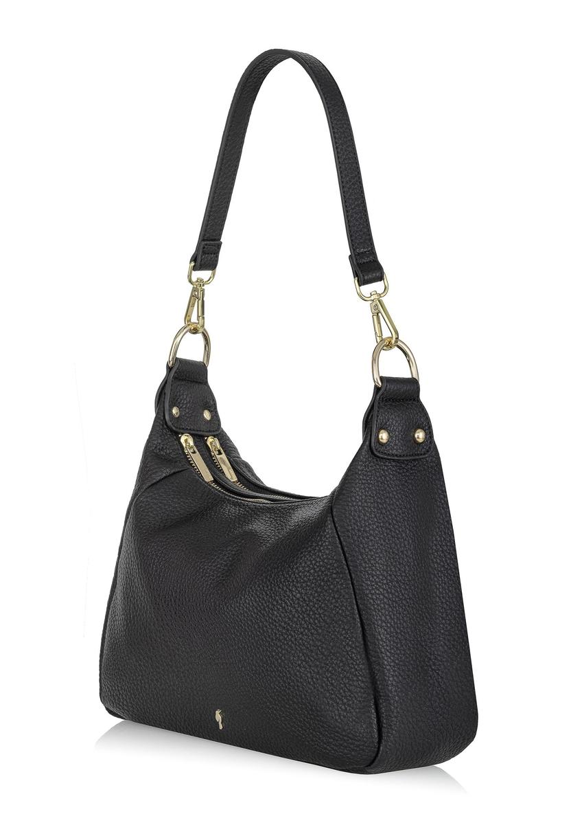 Non-rigid black shoulder bag TOREC-0885-99(W24)