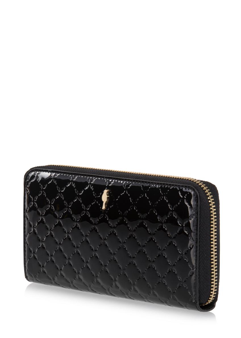 Women's lacquered leather wallet PORES-0841A-99(W23)