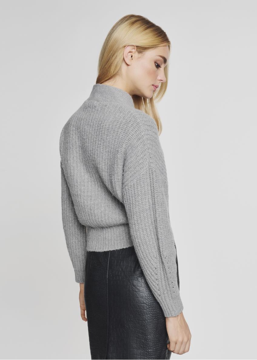 Grey tied sweater for women SWEDT-0147-91(Z21)