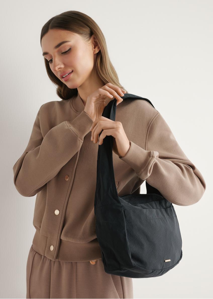 Black nylon women's handbag TOREN-0338-99(W26)