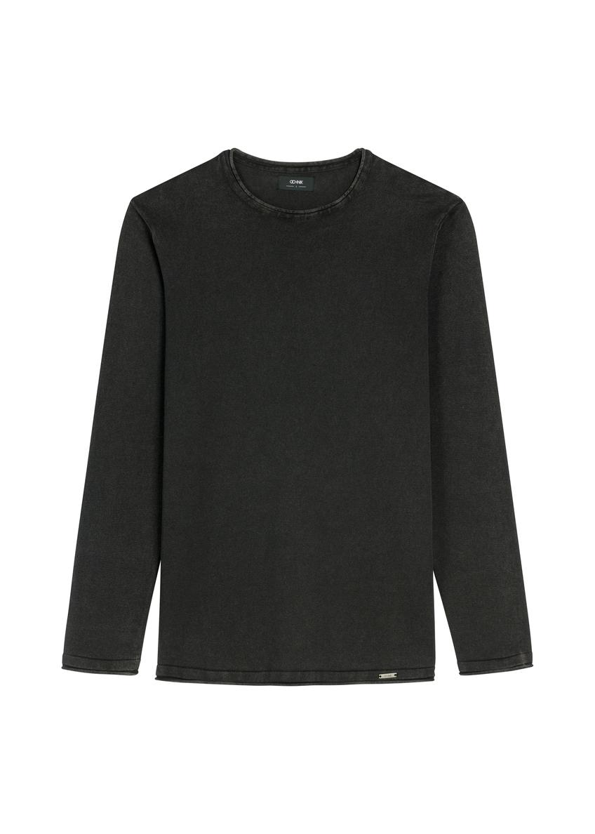 Cotton men's sweater in black SWEMT-0100-99(W26)