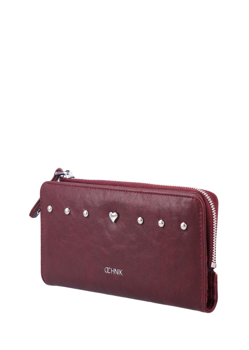 Burgundy large women's wallet POREC-0446-4D(Z26)