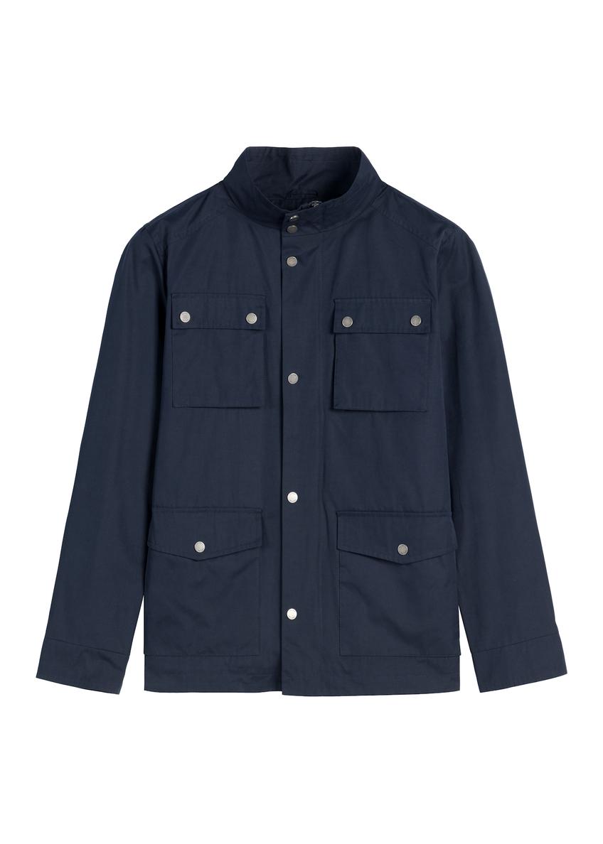 Men's navy blue transitional jacket KURMT-0376-7D(W26)