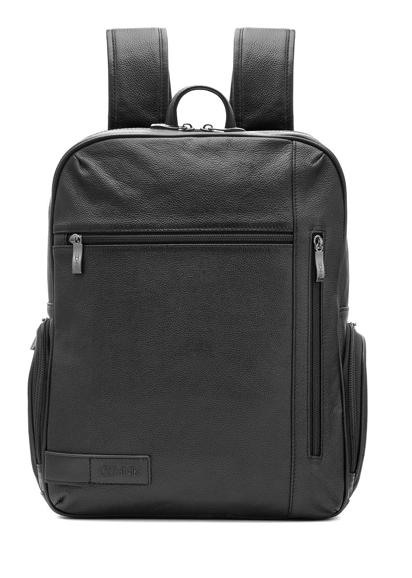 Leather black men's backpack TORMS-0477-99(Z25)