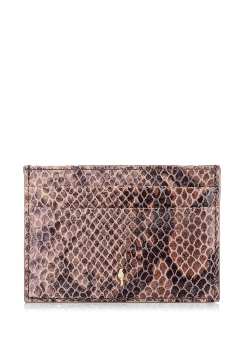 Snake skin pattern card case PORES-0835-31(W23)-06