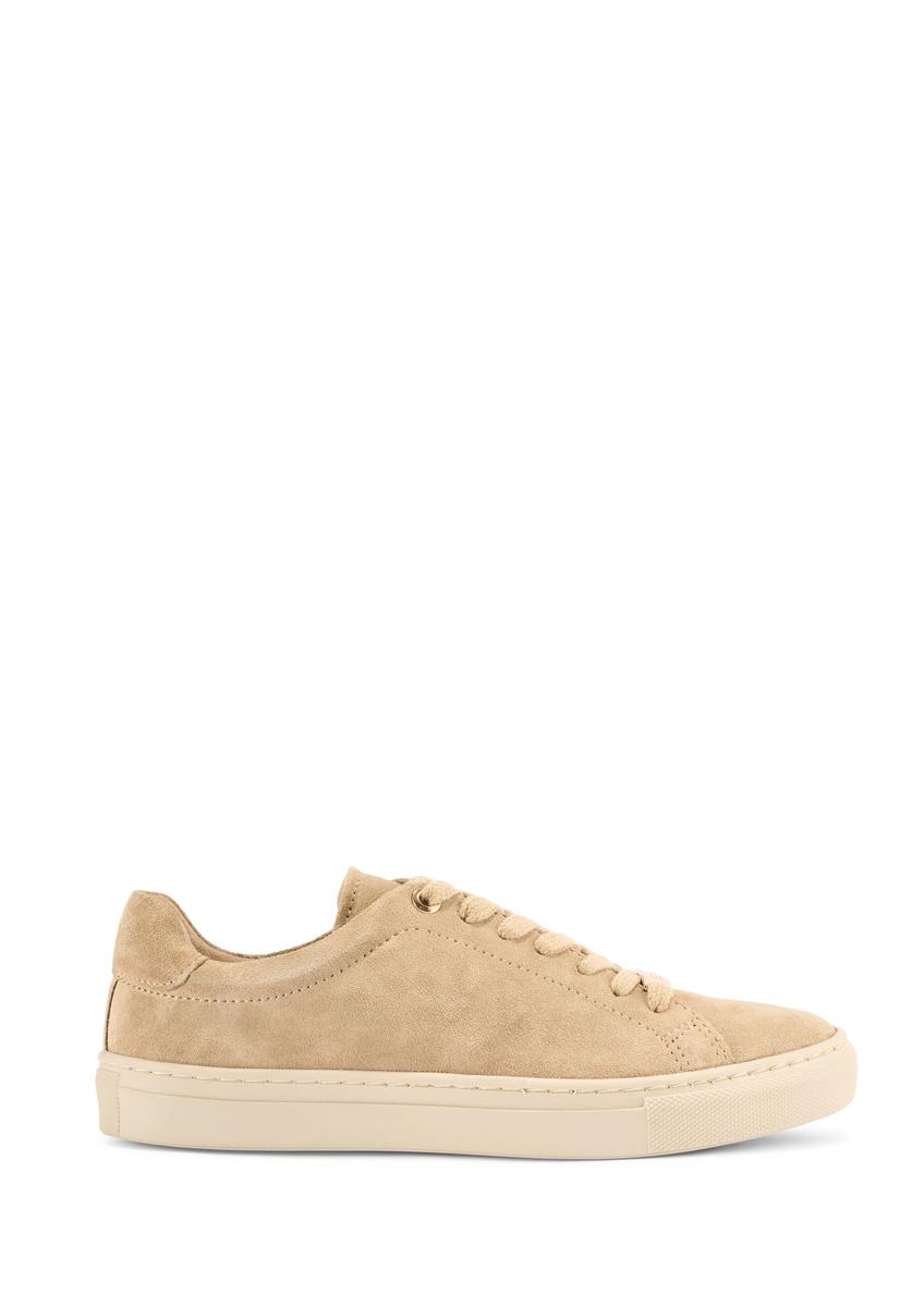 Suede beige women's sneakers BUTYD-1068-82(Z25)