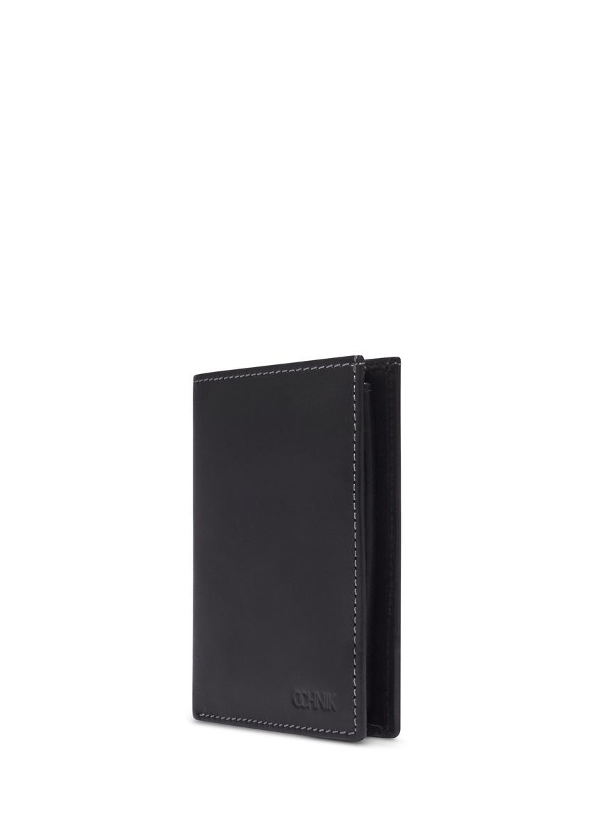 Small black leather men's wallet PORMS-0702-99(Z26)