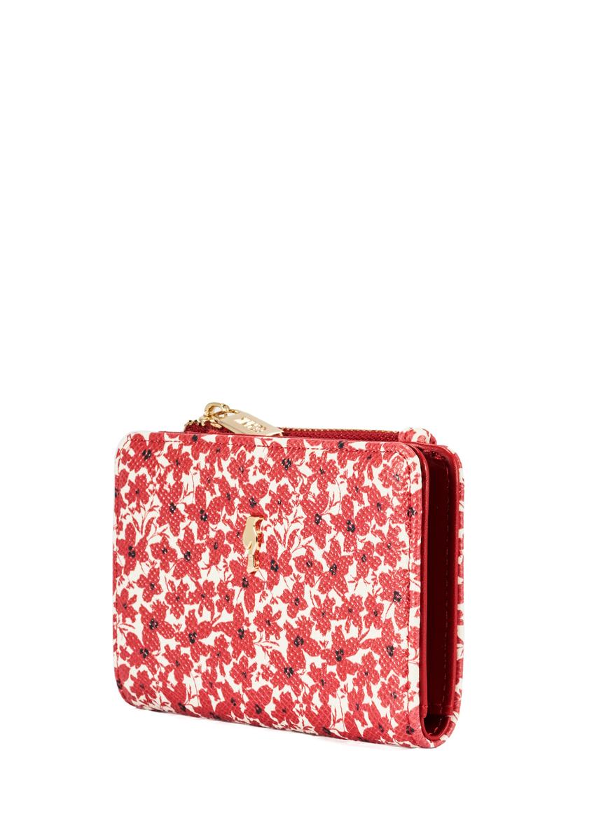 Red floral women's wallet POREC-0402-42(W25)