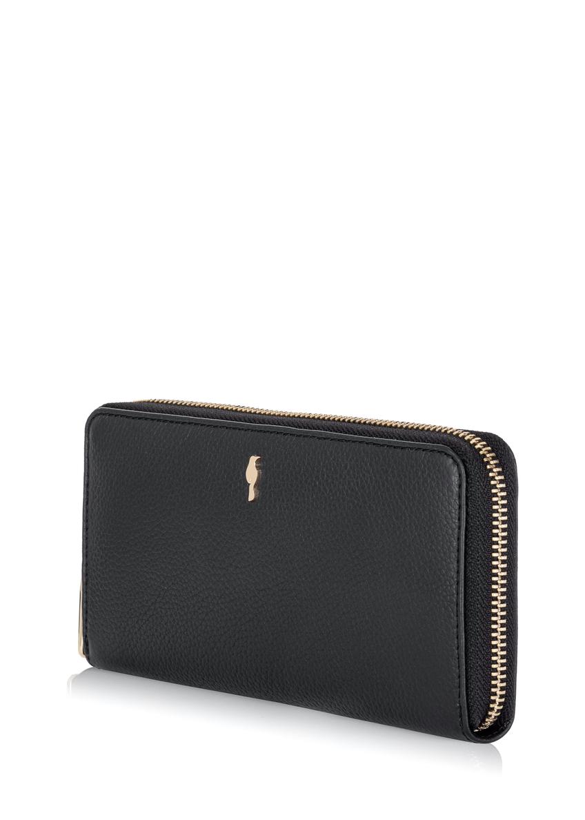 Large black leather women's wallet PORES-0800A-99(W23)