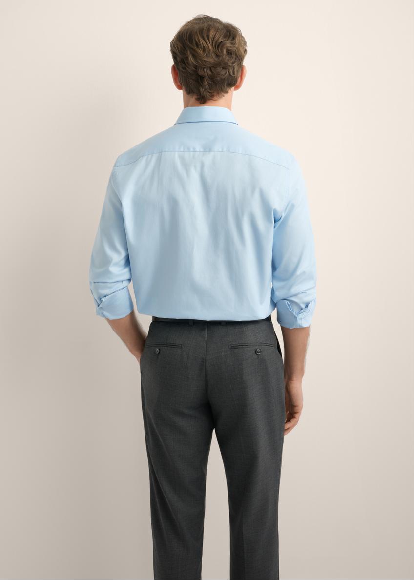 Light blue men's slim shirt KOSMT-0351A-7A(Z26)