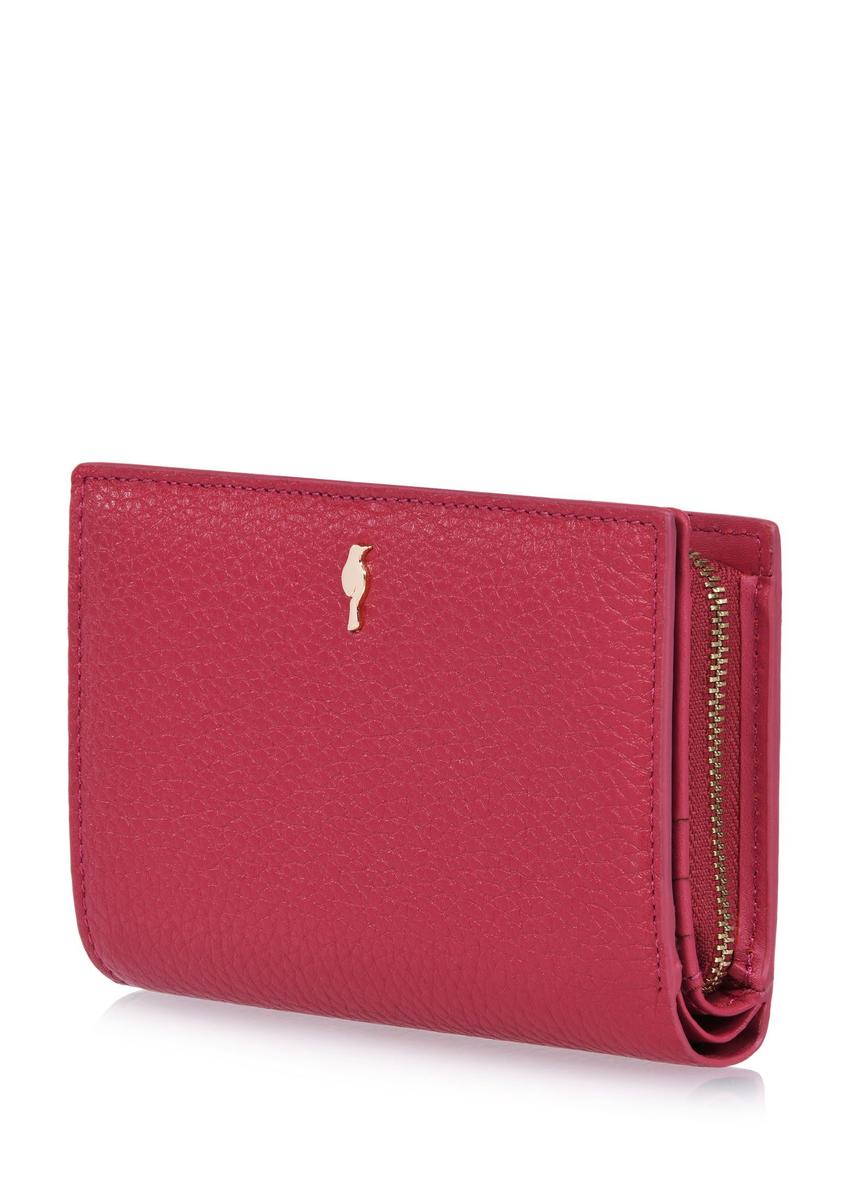 Women's pink leather wallet with RFID protection PORES-0805RFID-34(W24)