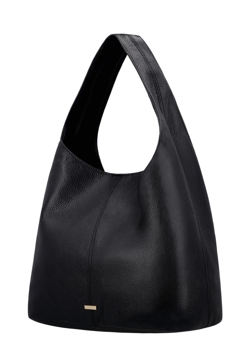 Black leather shopper bag TORES-1372-9I(Z26)