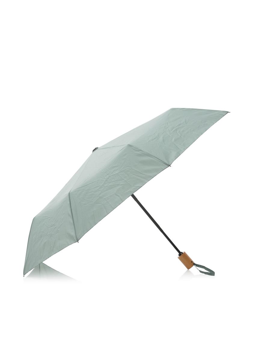 Mint color PARSD-0034-53(W25) women's foldable umbrella, view of the unfolded product on a white background.