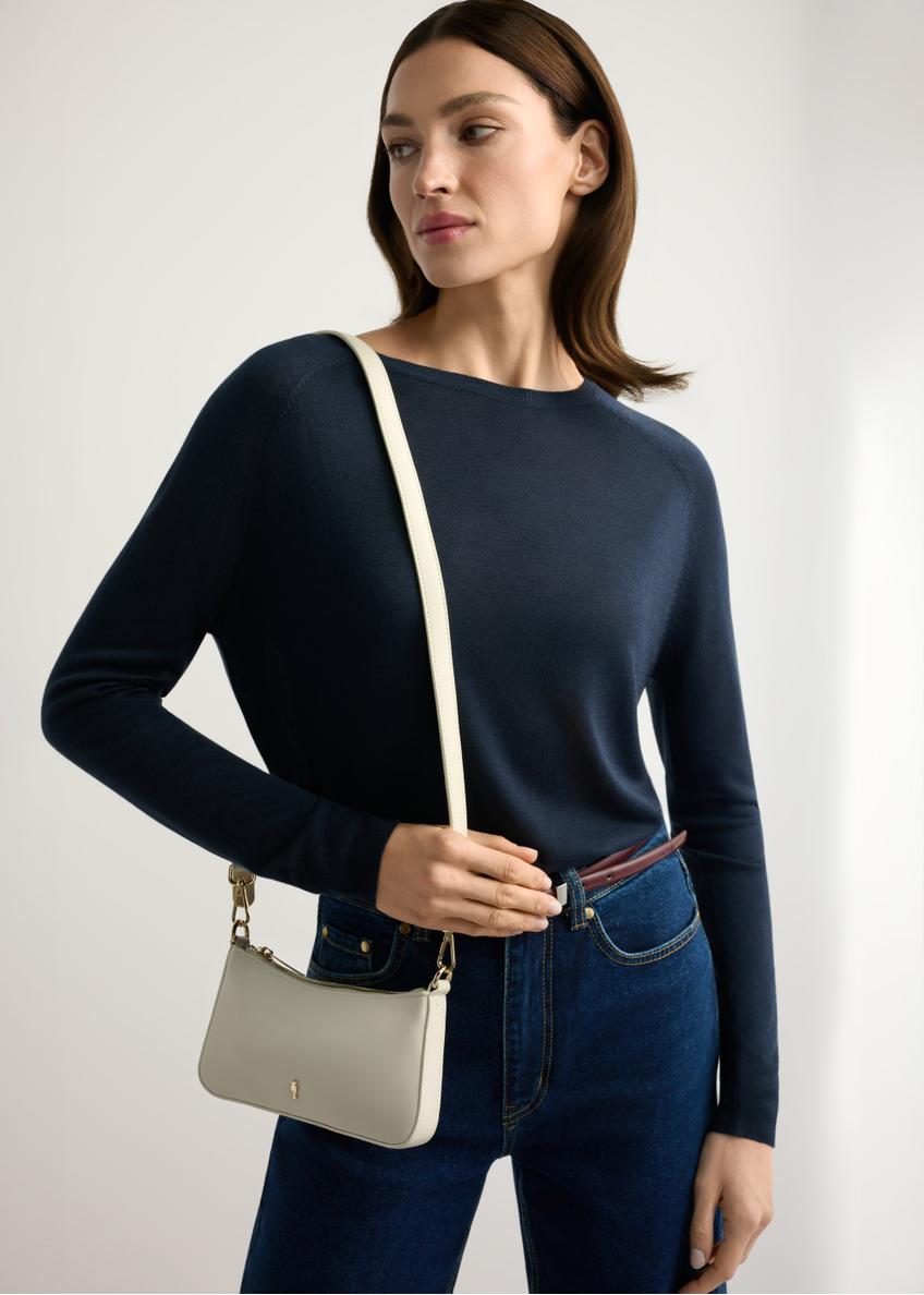 Small cream women's handbag TOREC-1188-0B(W26)