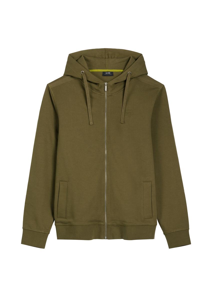 Men's Khaki Zipper Sweatshirt BLZMT-0078-8D(W26)