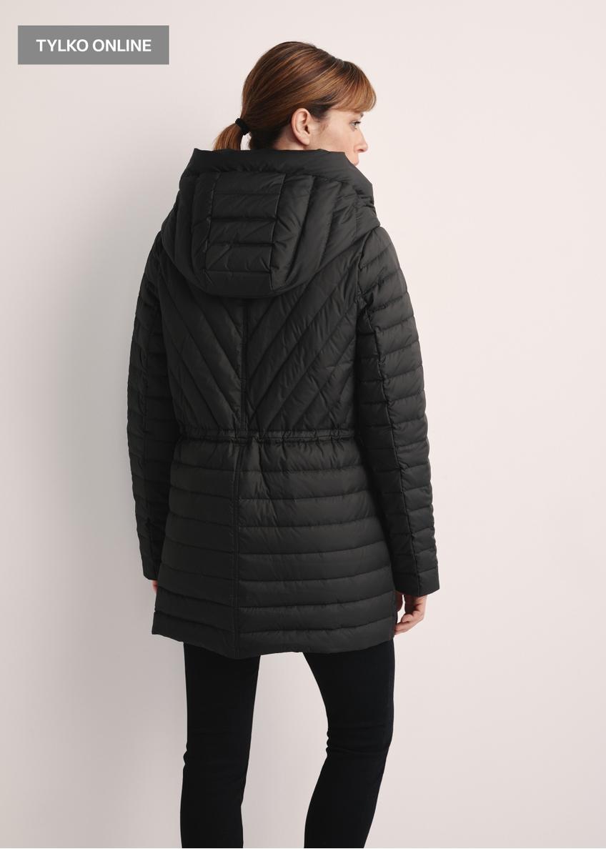 Black women's quilted jacket KURDT-0524-99(Z25)