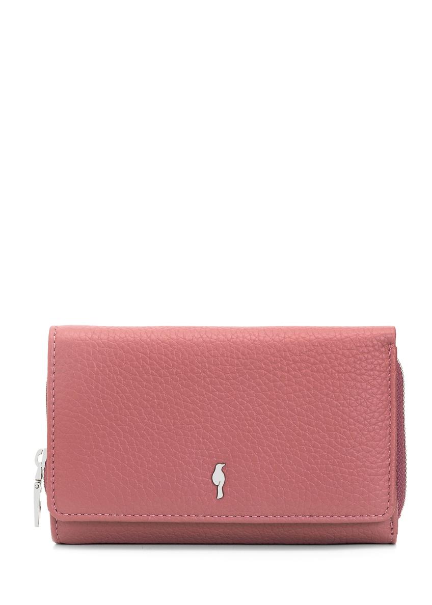 Pink leather medium women's wallet PORES-0801G-31(Z25)