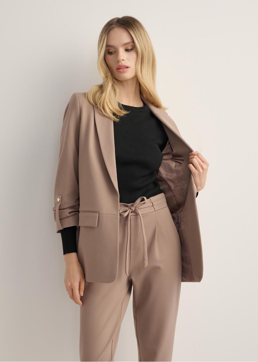 Women's jacket without fastening in cool beige color ZAKDT-0034-1K(Z26)