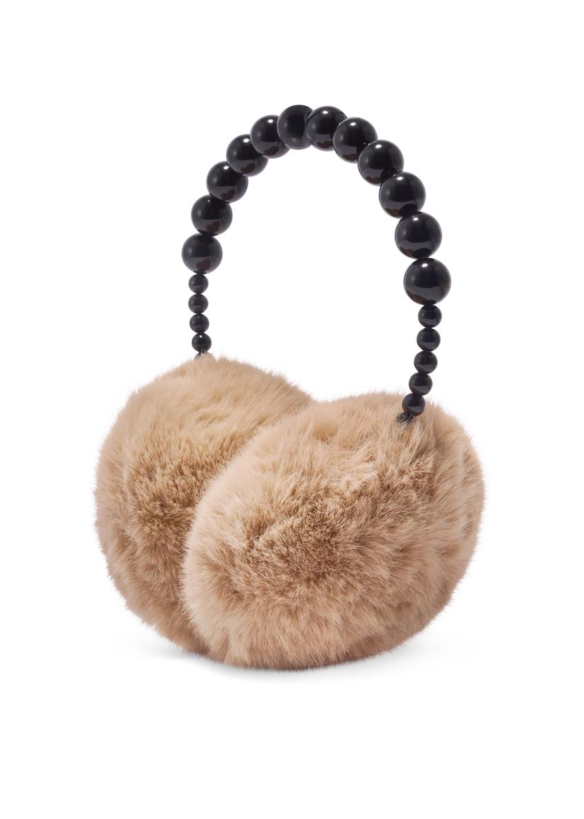 Beige women's earmuffs NAUDP-0001-81(Z26)