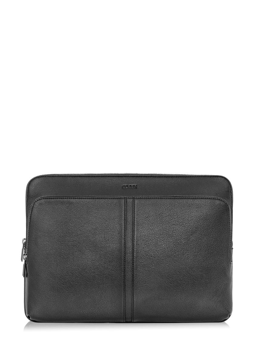 Black leather men's briefcase TORMS-0446-99(W25)-08