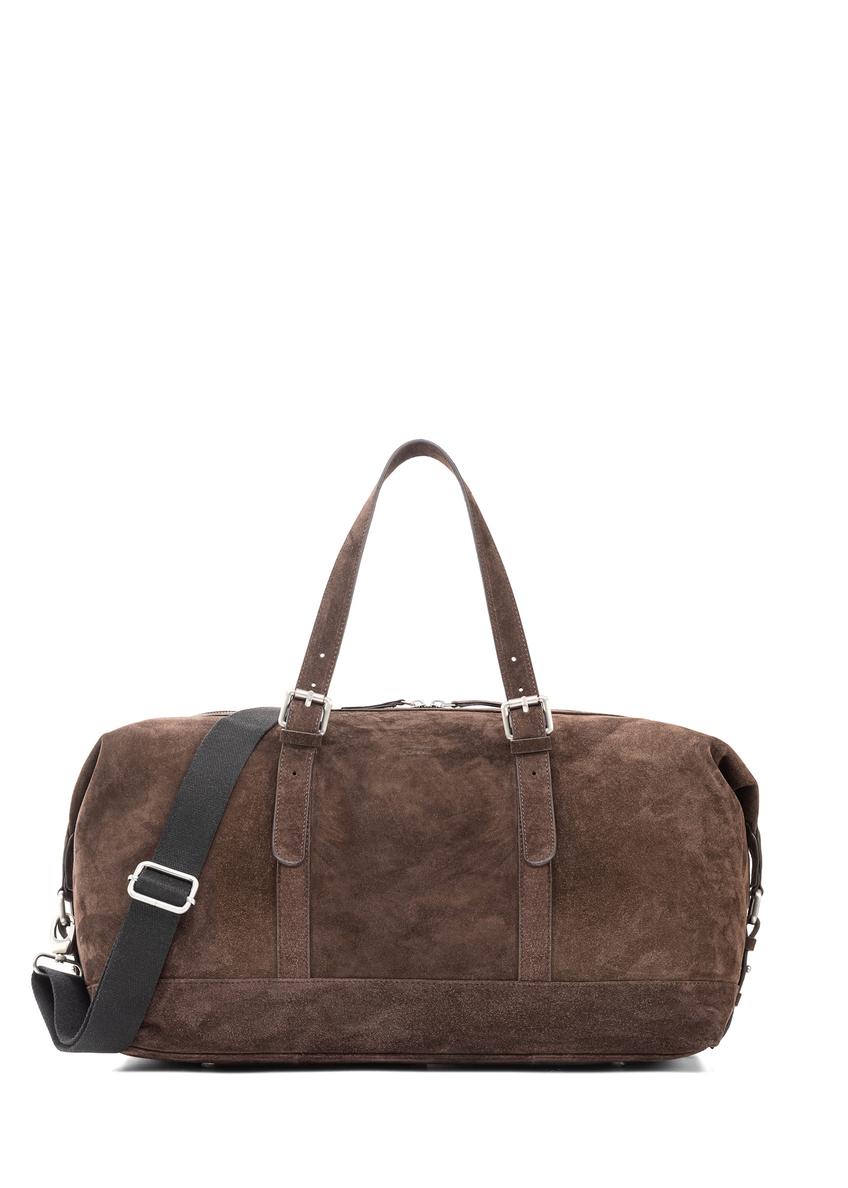 Chocolate leather men's bag TORMS-0476-90(Z25), front product view on white background.