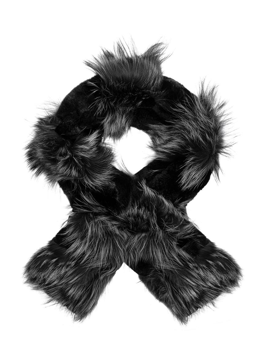 Women's fur scarf SZADF-0025-98(Z24)