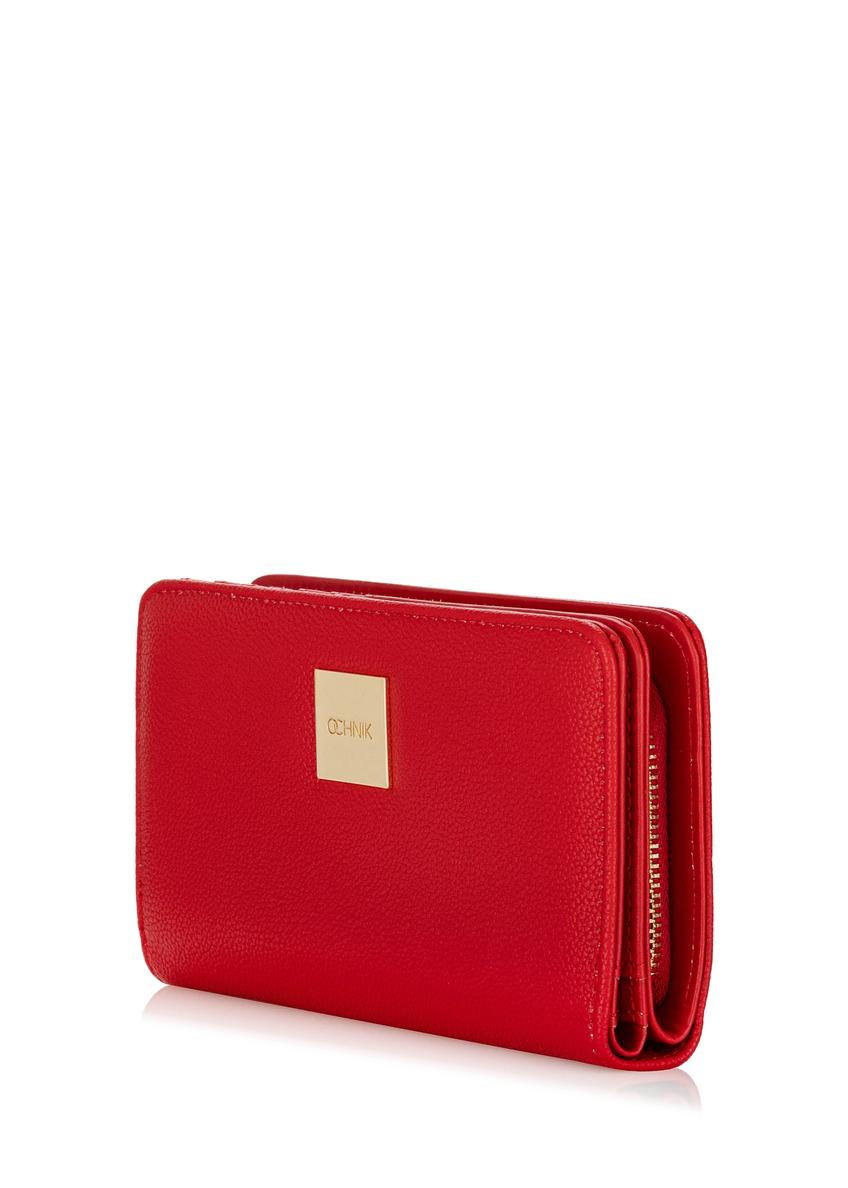 Red women's wallet with logo POREC-0362-4A(W26)